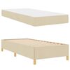 vidaXL Cadre de lit avec matelas Cr&egrave;me 90 x 190 cm tissu