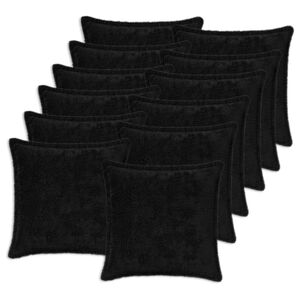 vidaXL Housse de coussin 12 pc HOUTEN Noir 40 x 40 cm