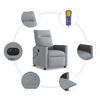 vidaXL Fauteuil de massage inclinable électrique gris clair tissu