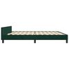 vidaXL Cadre de lit sans matelas vert fonc&eacute; 200x200 cm velours