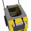 vidaXL Remorque de vélo pour animaux Jaune et Gris 125 x 53 x 54 cm