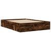 vidaXL Cadre de lit sans matelas ch&ecirc;ne fum&eacute; 120x190 cm bois ing&eacute;nierie