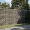 vidaXL Panier gabion avec couvercle 350x100x200 cm fer galvanis&eacute;