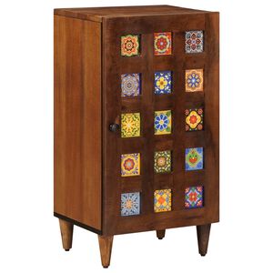 vidaXL Buffet avec porte Noyer 40 x 33 x 75 cm Bois de mangue massif