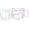 vidaXL Meuble TV Marron 105 x 33 x 46 cm Bois de mangue massif