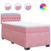 vidaXL Sommier &agrave; lattes de lit avec matelas Rose 100x200 cm Velours