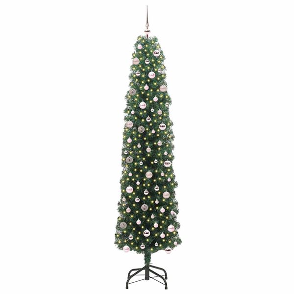 vidaXL Sapin de No&euml;l artificiel Vert 240 cm PVC et acier et plastique