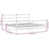 vidaXL Cadre de lit métal sans matelas avec pied de lit noir 183x213cm