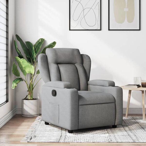 vidaXL Fauteuil inclinable en tissu gris clair