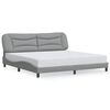 vidaXL Cadre de lit sans matelas Hvar gris clair 200x200 cm tissu