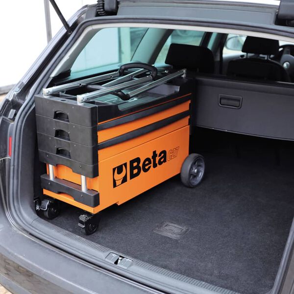 Beta Tools chariot &agrave; outil repliable C27S-O en acier orange
