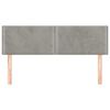 vidaXL T&ecirc;tes de lit 2 pcs Gris clair 72x5x78/88 cm Velours