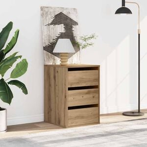 vidaXL Commode d'angle ch&ecirc;ne artisanal 40x41x58 cm bois d'ing&eacute;nierie