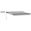 vidaXL Auvent r&eacute;tractable &eacute;lectrique Anthracite et blanc 3,5 x 2,5 m