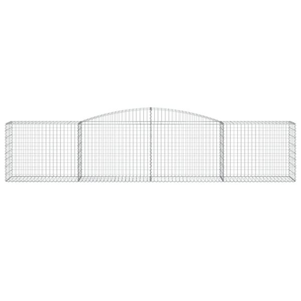 vidaXL Paniers à gabions arqués 25 pcs 400x50x80/100 cm Fer galvanisé