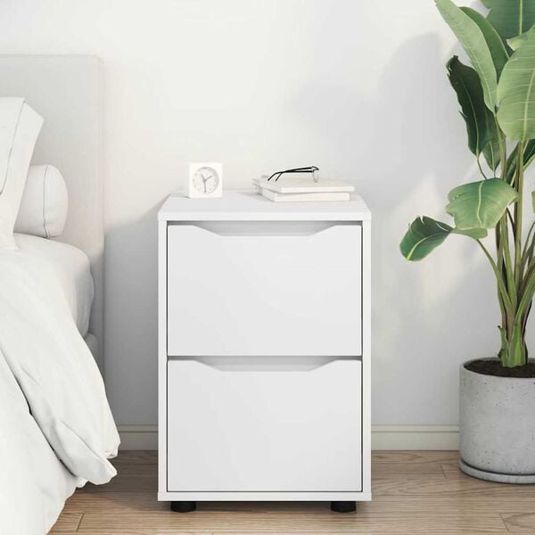 vidaXL Armoire de rangement Blanc 40 x 48 x 57 cm Bois d'ing&eacute;nierie