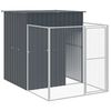 vidaXL Niche pour chien avec cour anthracite 165x863x181 cm