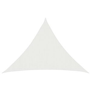vidaXL Voile d'ombre Triangulaire 7 x 5 x 5 m HDPE Blanc