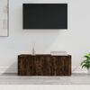 vidaXL Meuble TV Ch&ecirc;ne fum&eacute; 80x34x30 cm Bois d'ing&eacute;nierie