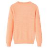 Pull-over tricot&eacute; pour enfants orange vif 140
