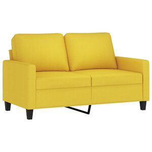 vidaXL Canap&eacute; &agrave; 2 places Jaune clair 120 cm Tissu
