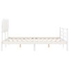 vidaXL Cadre de lit sans matelas blanc 140x200 cm bois massif