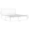 vidaXL Cadre de lit sans matelas blanc m&eacute;tal 200x200 cm