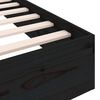 vidaXL Cadre de lit sans matelas noir bois massif 75x190 cm