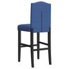 vidaXL Chaises de bar lot de 2 bois massif d'h&eacute;v&eacute;a et tissu