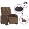 vidaXL Fauteuil inclinable &eacute;lectrique Marron Tissu