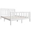 vidaXL Cadre de lit sans matelas blanc bois de pin massif