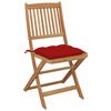 vidaXL Chaises pliables de jardin lot de 8 avec coussins Bois d'acacia