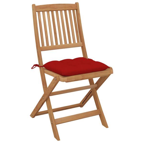 vidaXL Chaises pliables de jardin lot de 8 avec coussins Bois d'acacia