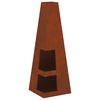 vidaXL Braise Marron 35 x 35 x 100 cm Acier Corten