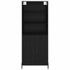 vidaXL Haut Armoire Ch&ecirc;ne noir 69,5 x 34 x 180 cm Bois d'ing&eacute;nierie