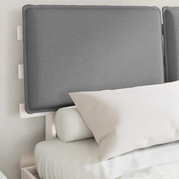 vidaXL Cadre de lit avec t&ecirc;te de lit rembourr&eacute;e Gris clair