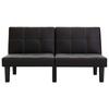 vidaXL Canapé à 2 places Noir Similicuir