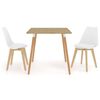 vidaXL Ensemble de salle &agrave; manger 3 pcs Blanc
