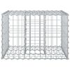 vidaXL Lit sur&eacute;lev&eacute; gabion Argent&eacute; 60 x 60 x 40 cm Acier galvanis&eacute;