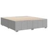 vidaXL Cadre de lit sans matelas gris clair 200x200 cm tissu