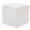 vidaXL Poufs 2 pcs Blanc 30 x 30 x 30 cm Similicuir