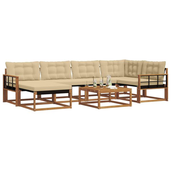 vidaXL Ensemble de canap&eacute;s d'ext&eacute;rieur 19 pcs Naturel et Beige