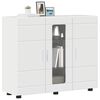 vidaXL Cabinet en Bois Blanc brillant 88,5 x 30,5 x 73 cm