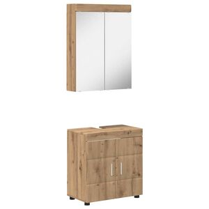 vidaXL Ensemble de mobilier de salle de bain TULUM 2 pcs