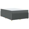 vidaXL Cadre de lit avec matelas Gris fonc&eacute; 140 x 200 cm tissu