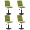 vidaXL Chaises pivotantes &agrave; manger lot de 4 vert clair velours
