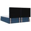 vidaXL Lit avec rangement et matelas Bleu 200 x 200 cm Polyester