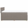 vidaXL Sommier &agrave; lattes de lit avec matelas Taupe 140x200 cm Tissu