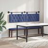 vidaXL T&ecirc;te de lit suspendue Bleu police 170 x 55 x 7 cm Velours