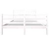 vidaXL Cadre de lit sans matelas blanc bois de pin massif